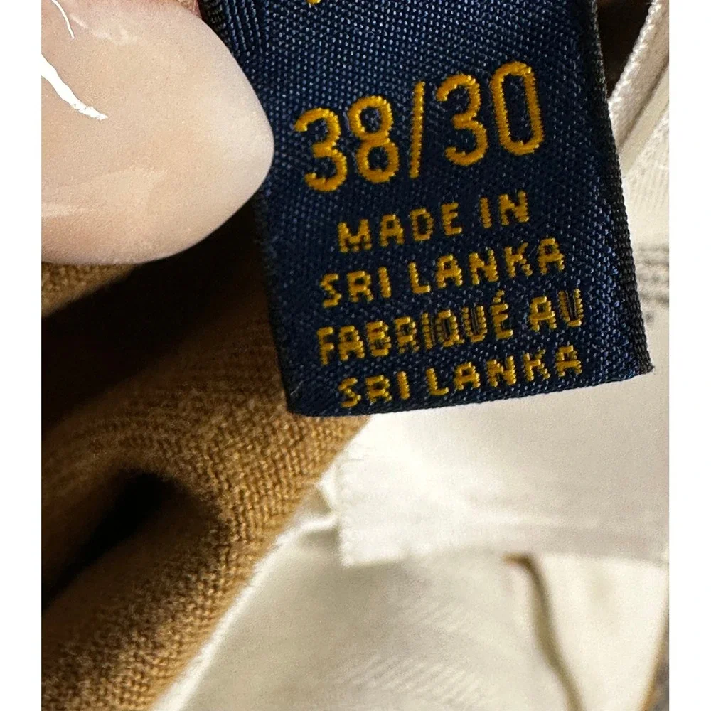 Polo Ralph Lauren Chino Pants Mens 38x30 Brown Classic Fit Straight Leg Cotton